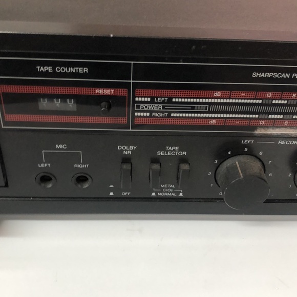 Vintage Sharp RT-115 black stereo cassette deck Dolby B noise reduction As Is - Picture 10 of 16